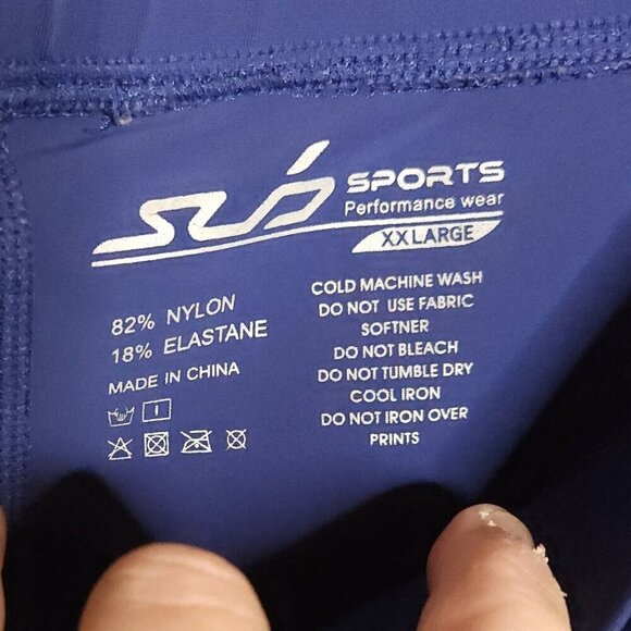 Sub Sports Performance Blue Compression Leggings XXL - Picture 6 of 6